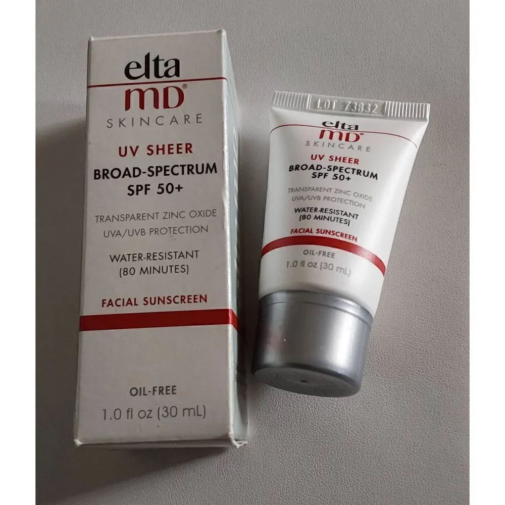 BNIB~Elta MD UV Sheer Broad Spectrum SPF 50+ Facial Sunscreen~1.0 Fl. Oz